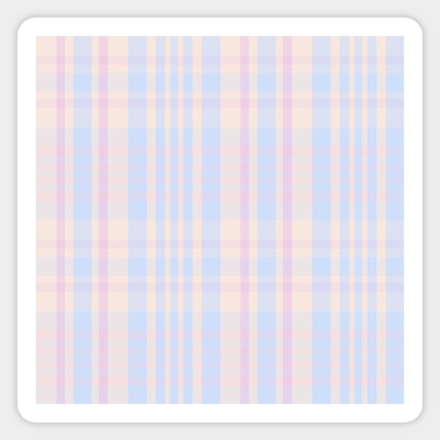 Pastel Aesthetic Sorcha 2 Hand Drawn Textured Plaid Pattern Sticker by GenAumonier